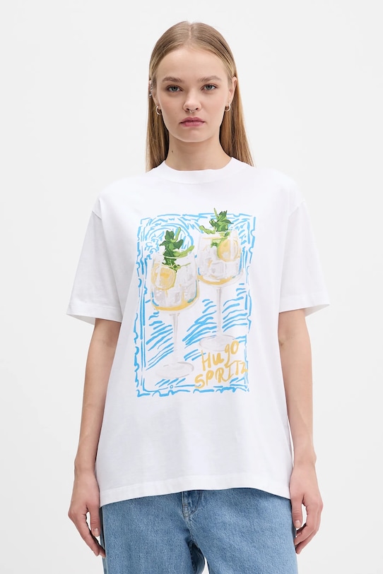 

Хлопковая футболка Abercrombie & Fitch, белый