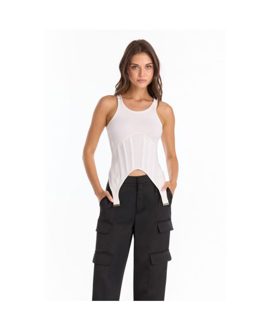 

Женская майка Kiara с подвязкой - белая The Noli Shop, White