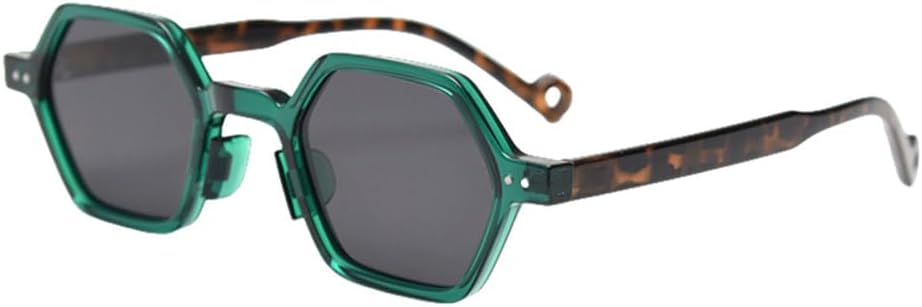 

Солнцезащитные очки MUTYNE в стиле ретро, ​​защита от УФ-излучения UV400, мужские, зеленые и коричневые, многоугольные, женские, шестиугольные, летние, Dark Green Leopard