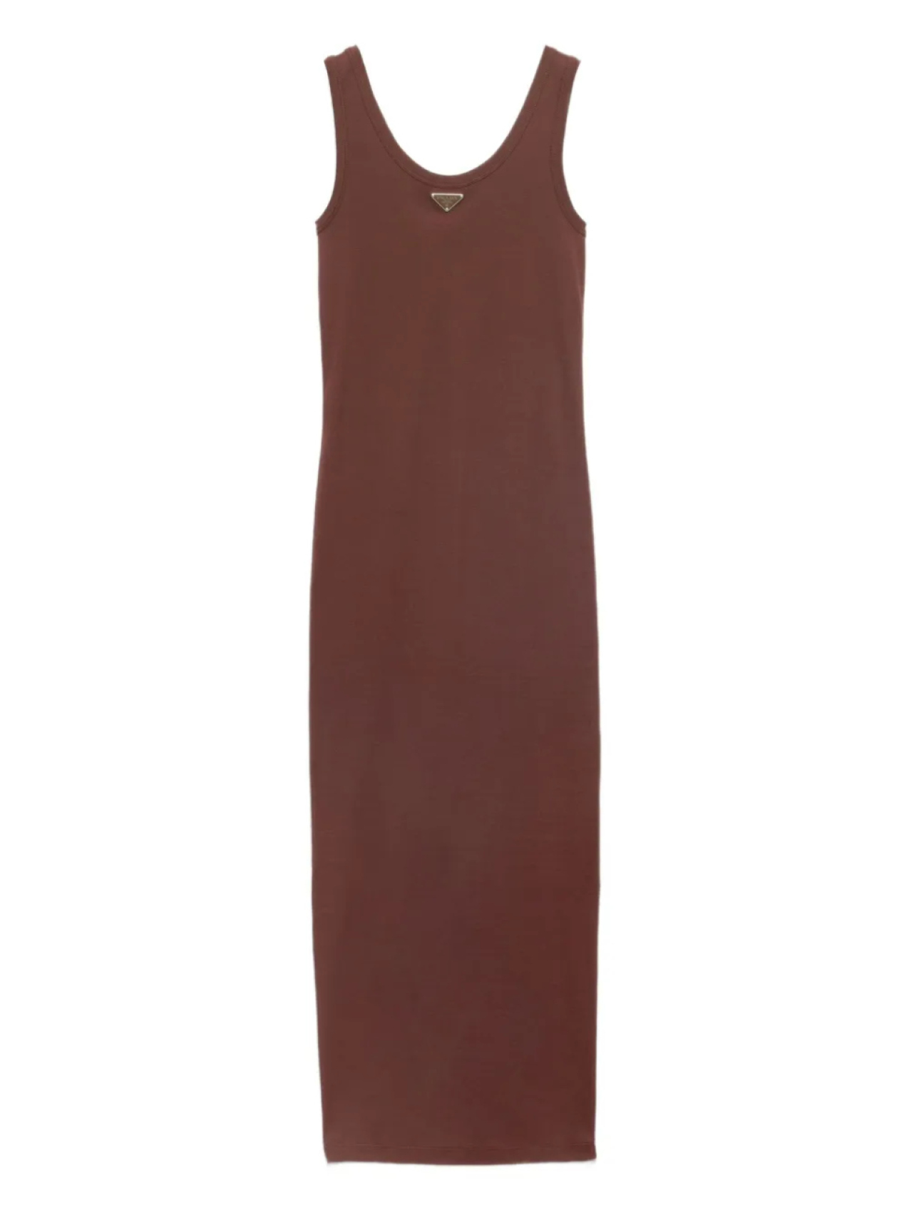 

Prada платье миди из джерси, коричневый
