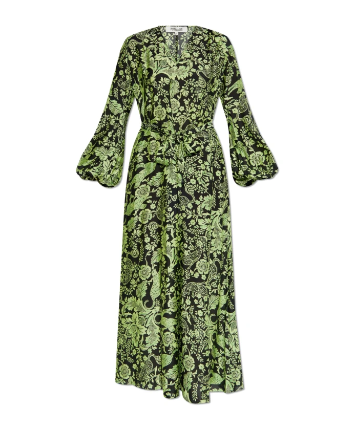 

Платье с шелковой отделкой Diane Von Furstenberg, зеленый