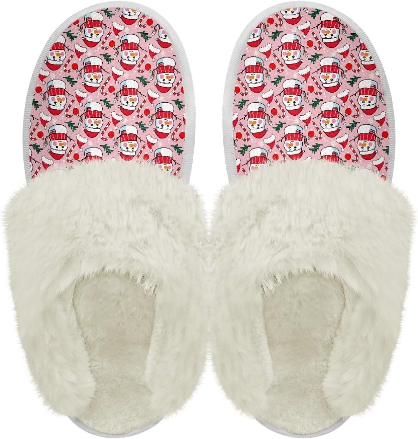 

Хлопковые тапочки PJHEQOXE с пушистыми краями, домашние тапочки для дома и улицы, хлопковые тапочки унисекс, розовый