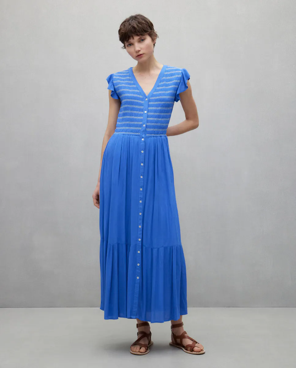 

Платье миди с короткими рукавами Easy Wear, бирюзовый
