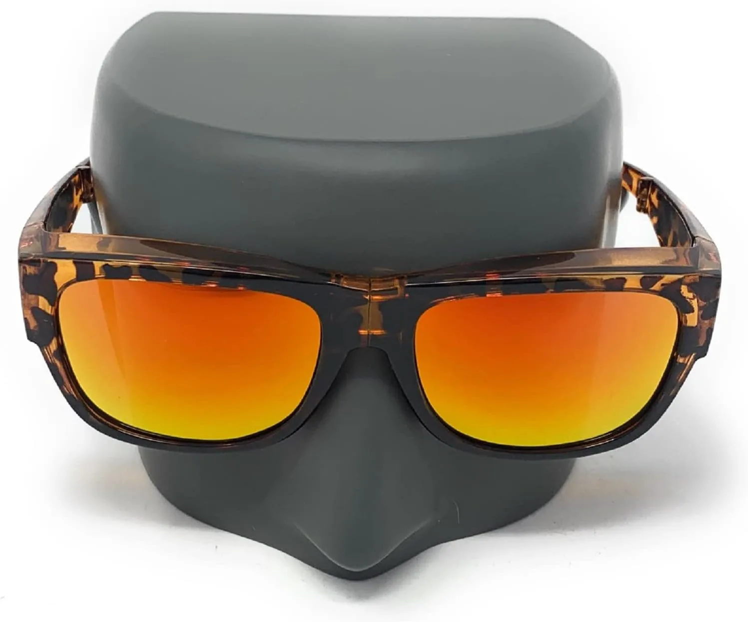 

Складные солнцезащитные очки Foldaway Folding Fit Over Glasses, OTG, поляризованные, унисекс, для мужчин и женщин Incredible Bargains, Tortoise With Mirrored Orange
