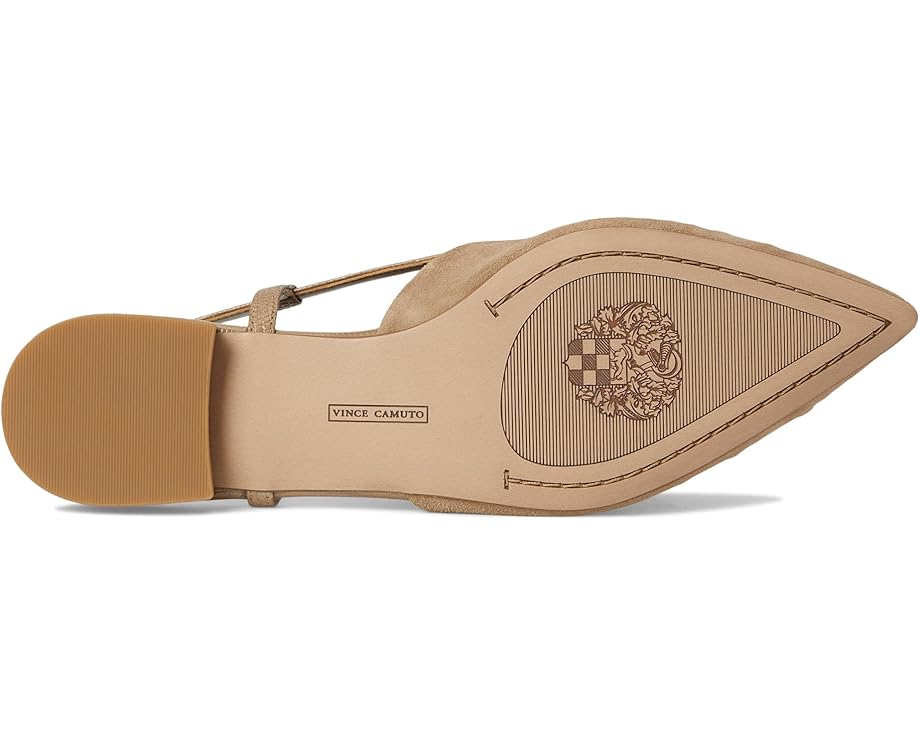 Балетки Vince Camuto Agnes Bunched Toe Slingback Flat Mules, цвет Tortilla — фото 3