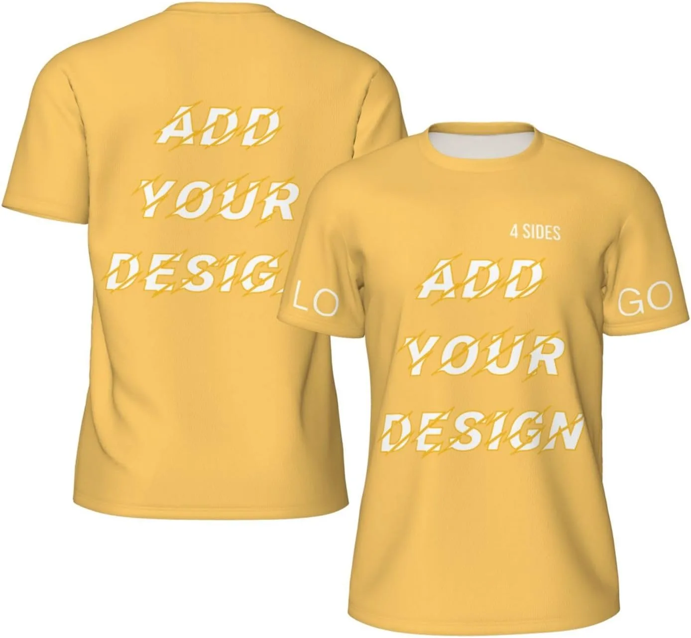 

Футболка мужская Custom T Shirts с принтом на 4 сторонах