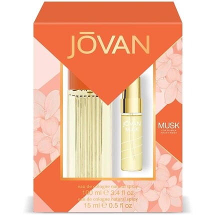 

Женский одеколон Jovan Musk Natural Eau de Cologne Spray for Women 100ml and 15ml - Pack of 2