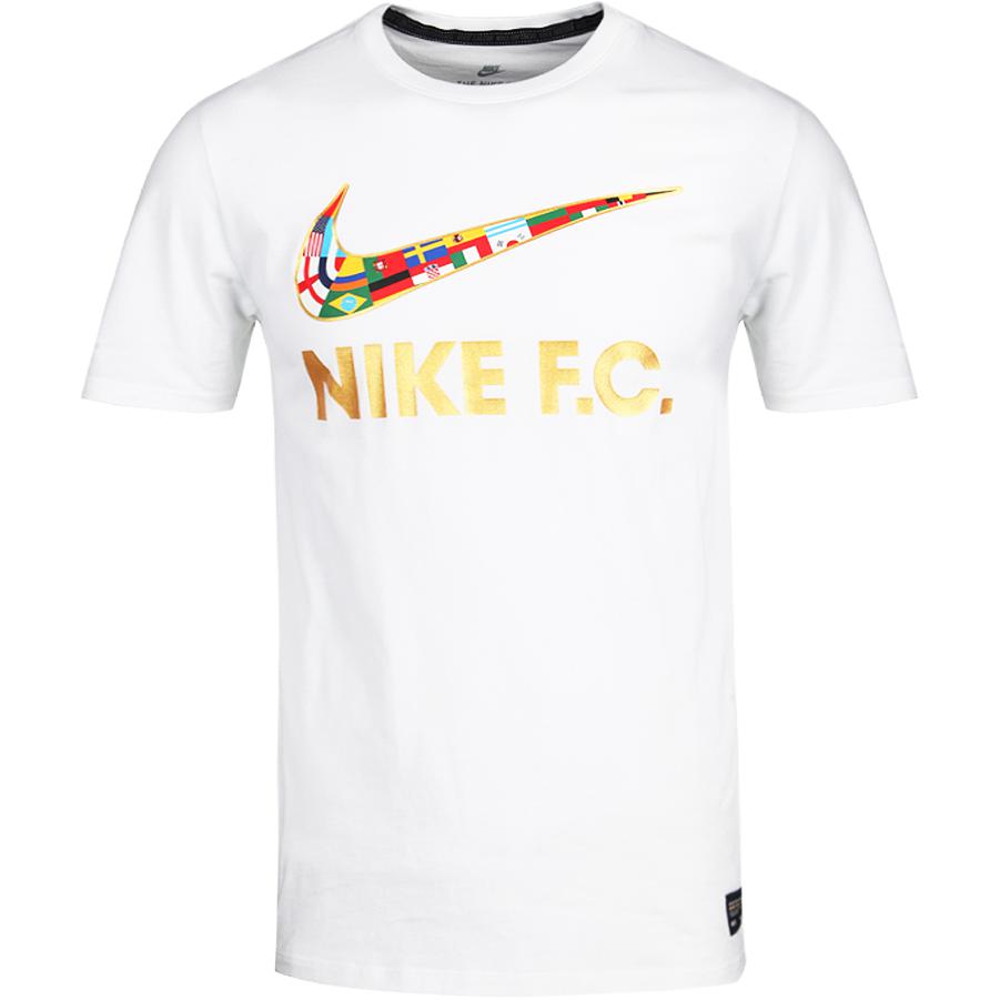 

Nike Футболка FC мужская white gold white, Белый, Nike Футболка FC мужская white gold white