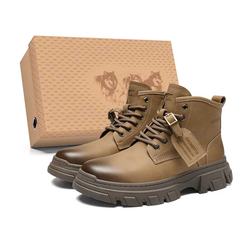 

Короткие мужские ботинки Martin SEPTWOLVES, Khaki (Standard Leather Shoe Size)