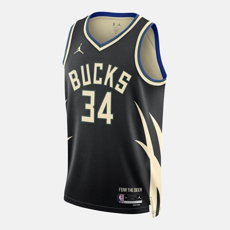 

Мужская баскетбольная майка Milwaukee Bucks Statement Edition Nike, черный