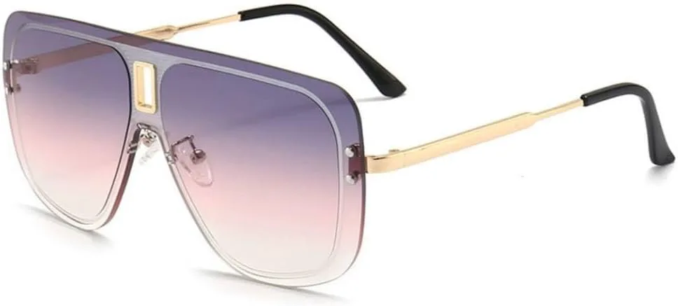 

Солнцезащитные очки Clear Shades Vintage без оправы для женщин, модные солнцезащитные очки в металлической оправе для мужчин и женщин, очки для путешествий MTZJH, C4