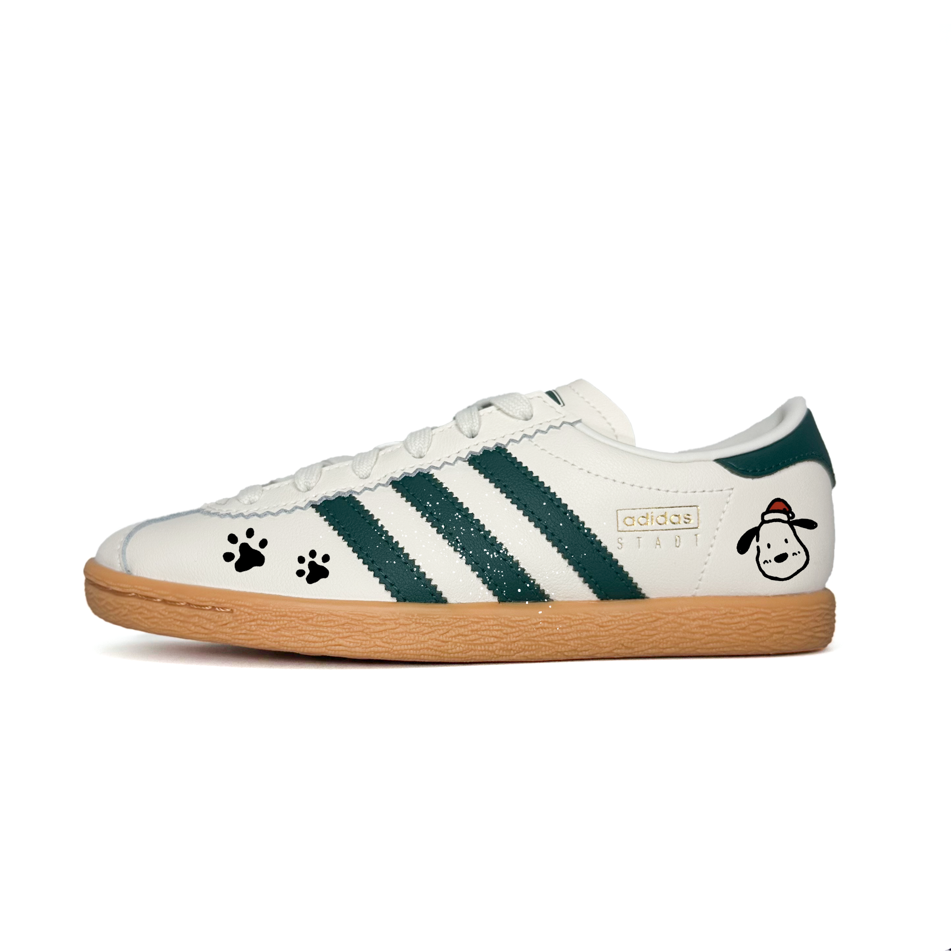

Stadt Birth Puppy устойчивые к истиранию низкие армейские кроссовки German Army Trainers Unisex зеленый Adidas Originals, белый