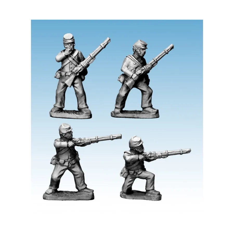 

Пехота в рубашке и кепи в перестрелке, Historical Miniatures - American Civil War (28mm) (Crusader Miniatures)