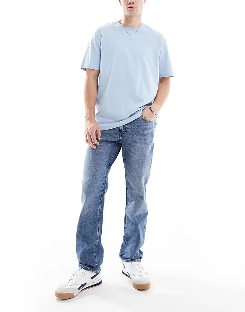 

Прямые джинсы Jack & Jones Clark средне-синего цвета