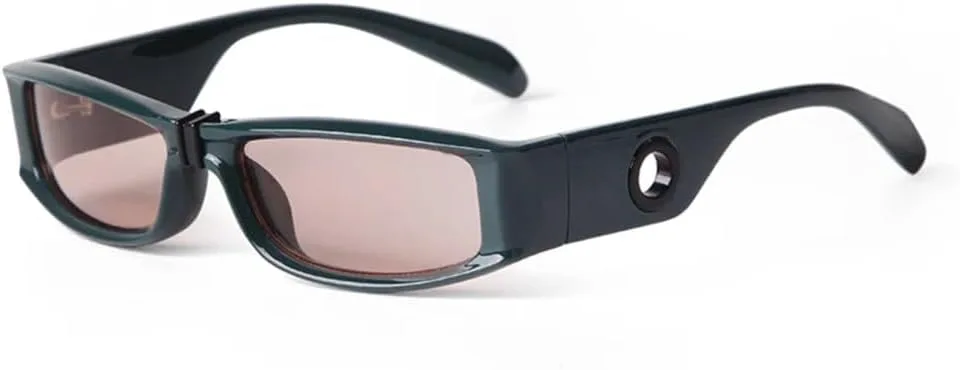 

Солнцезащитные очки прямоугольной формы для женщин в стиле ретро с заклепками, узкая оправа, прямоугольные солнцезащитные очки для мужчин и женщин HDUBFY, C5