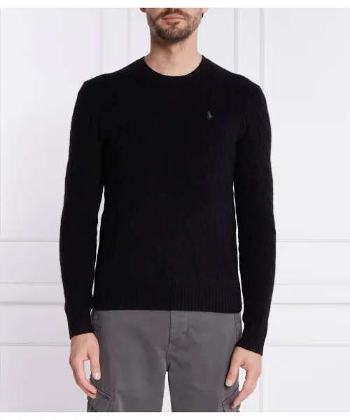

Шерстяной свитер Slim fit Polo Ralph Lauren, черный