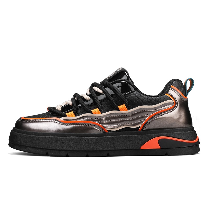 

Износостойкие низкие мужские кроссовки Bull charm, Black Orange