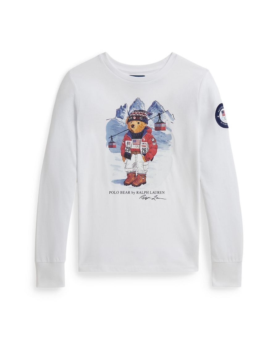 

Футболка Team Bear для девочек 7-16 лет Polo Ralph Lauren, White, Белый, Футболка Team Bear для девочек 7-16 лет Polo Ralph Lauren, White