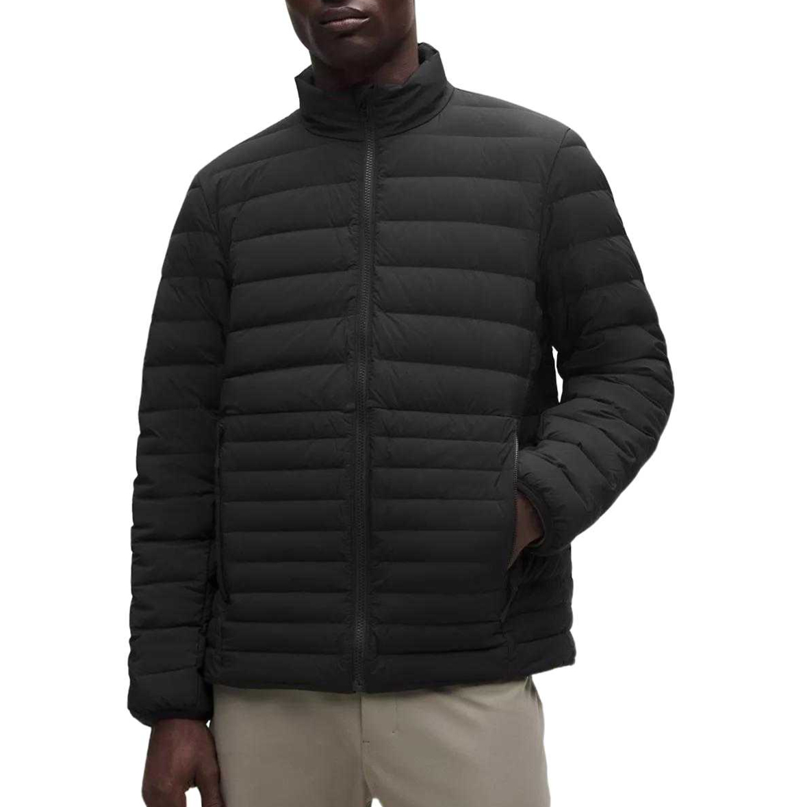 

Мужская пуховая куртка с воротником-стойкой, средней высоты Lululemon, черный/blk
