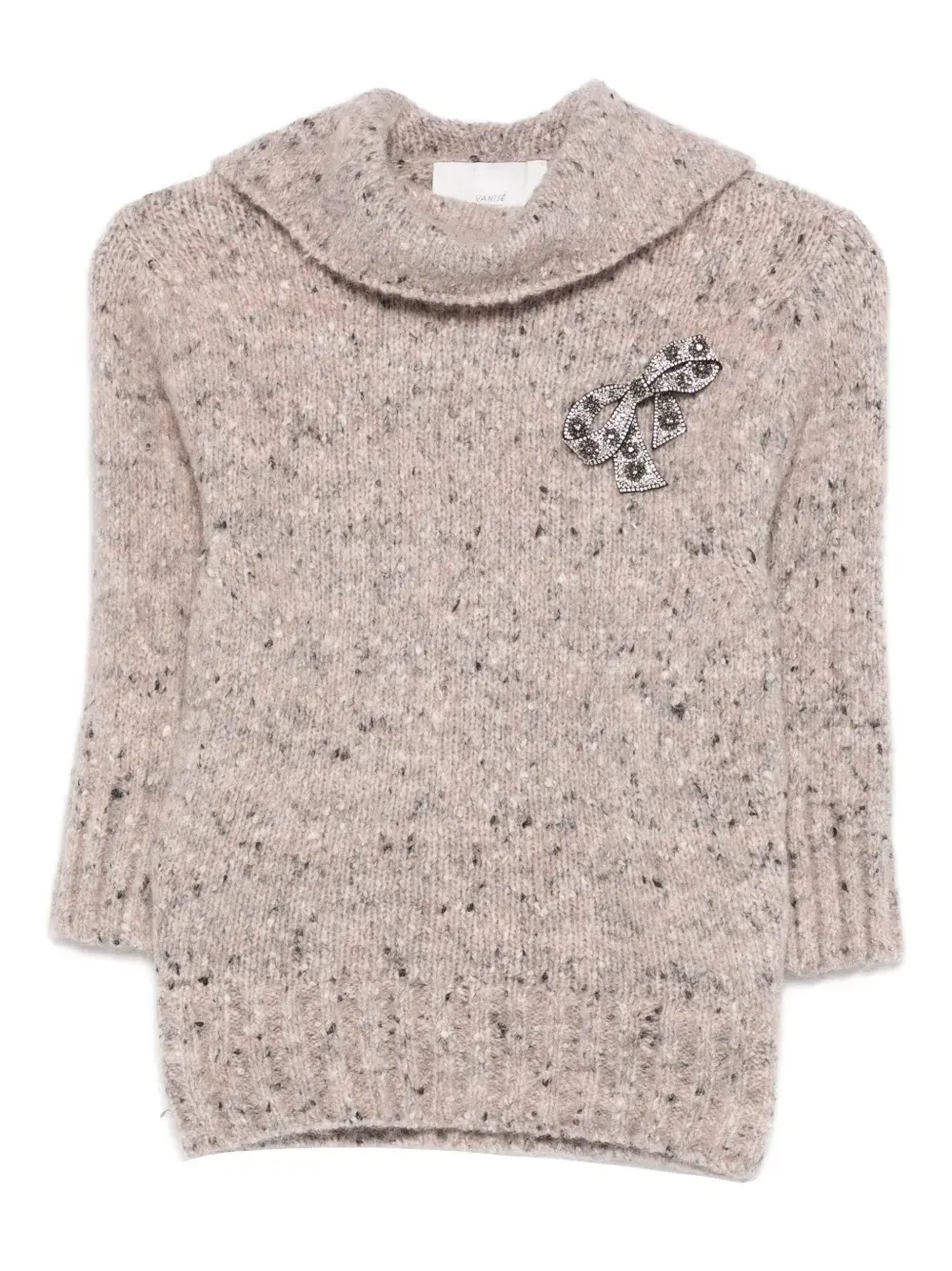 

Вязаное изделие с аппликацией в виде банта Vanisè, коричневый