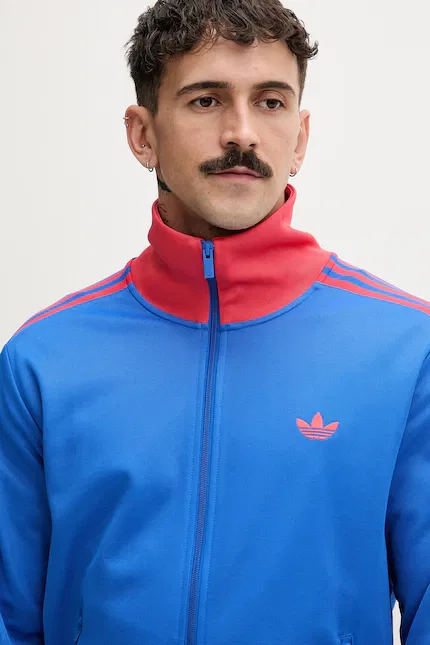 Олимпийка разстегивающаяся мужская Beckenbauer Adidas Originals, синий — фото 4
