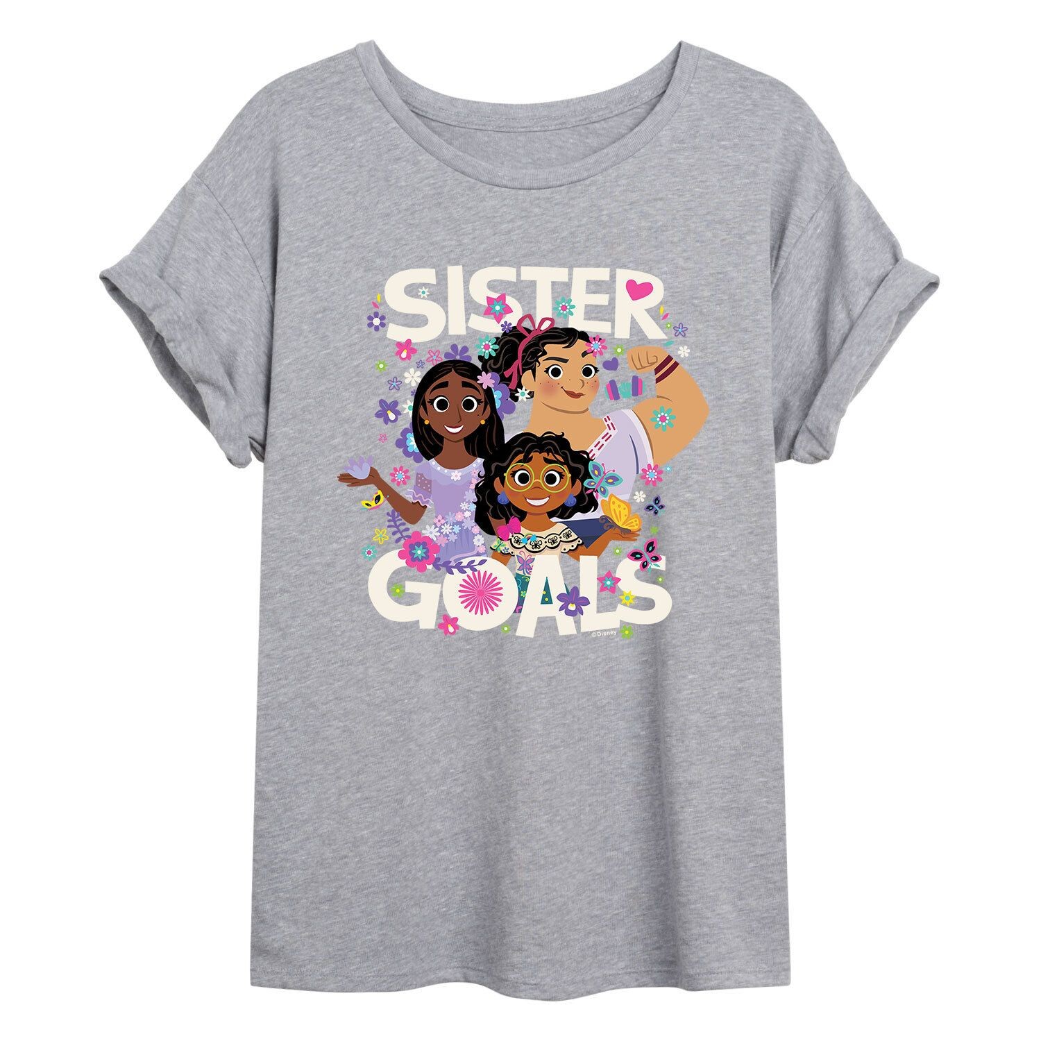 

Футболка с струящимся рисунком Disney's Encanto Juniors Sister Goals Disney
