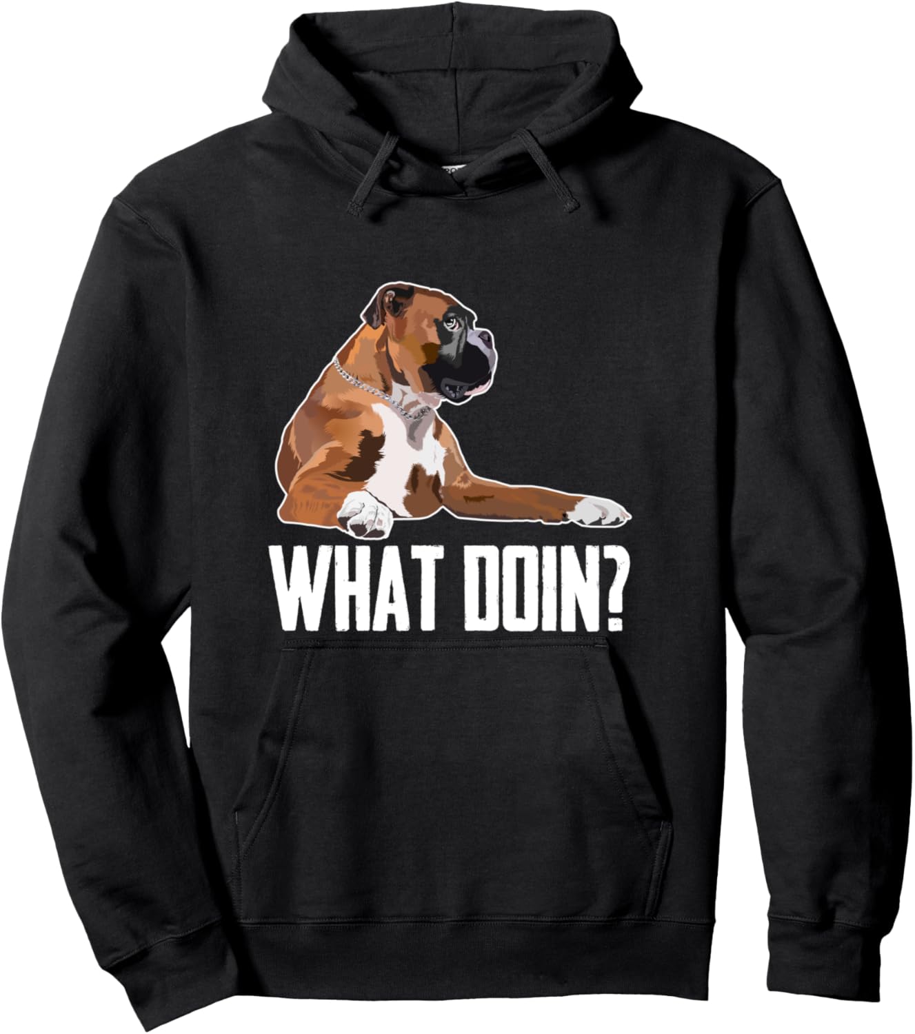 

Толстовка с надписью Боксерская собака Boxer Dog Designs, черный