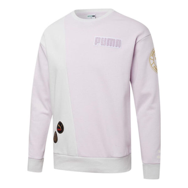 

Свитер mix badge long crew sweater 'purple' Puma, розовый