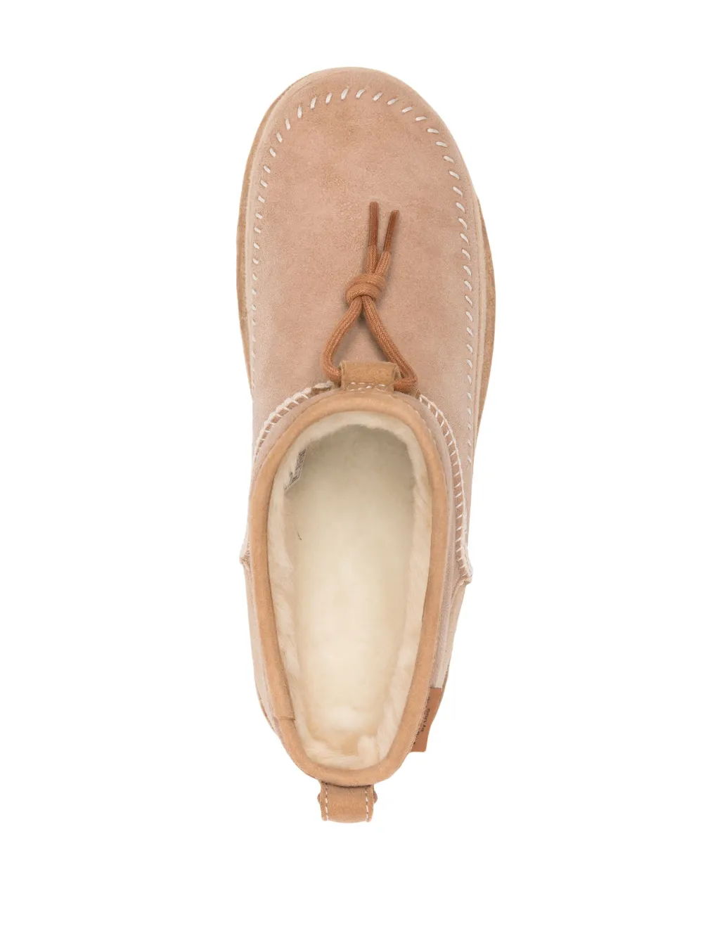 Мужские угги UGG Ultra Mini Crafted Regenerate короткие кожаные, бежевый — фото 4