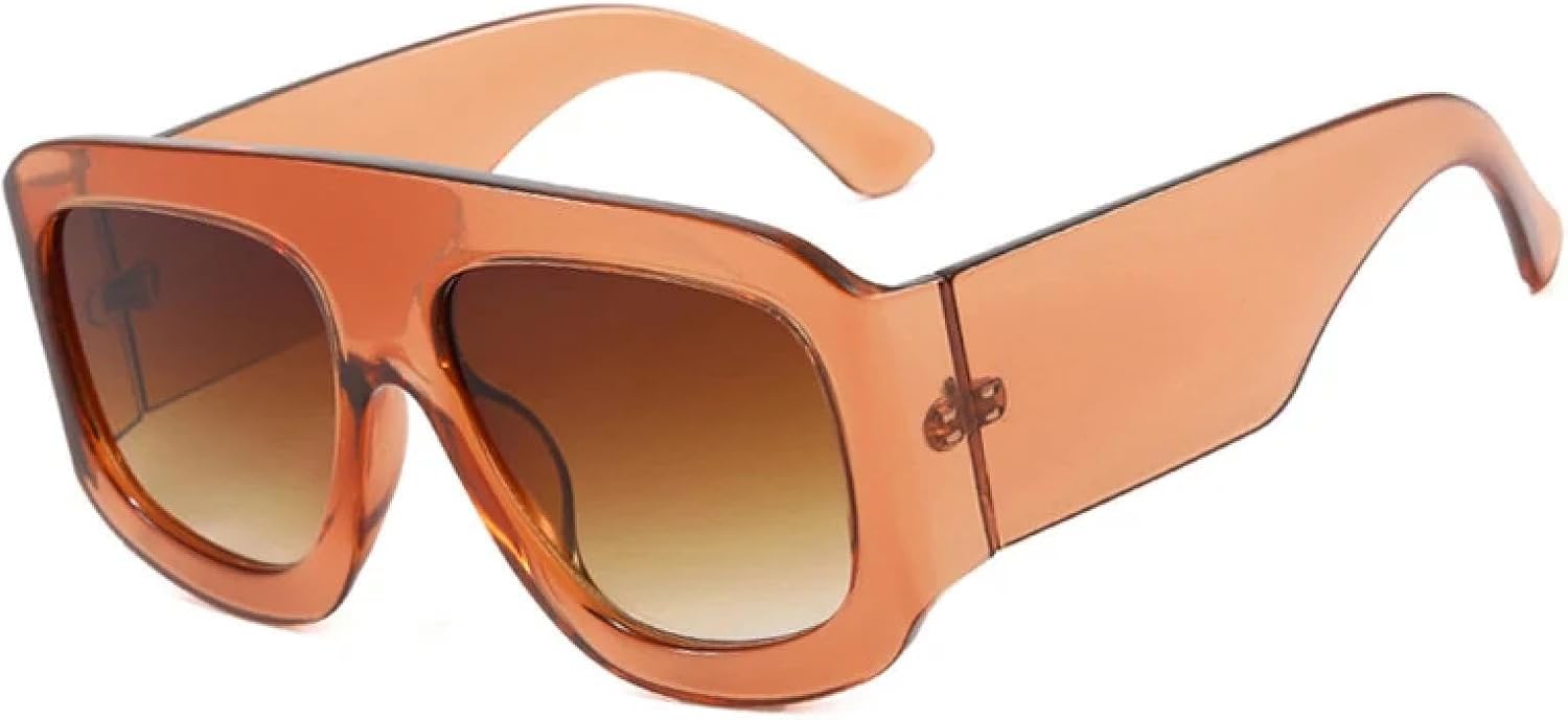 

Солнцезащитные очки с защитой от УФ-излучения UV400 | Большие, яркие, в стиле панк | Для женщин и мужчин, для занятий спортом на открытом воздухе и вождения DSVIGF, Clearbrown-brown