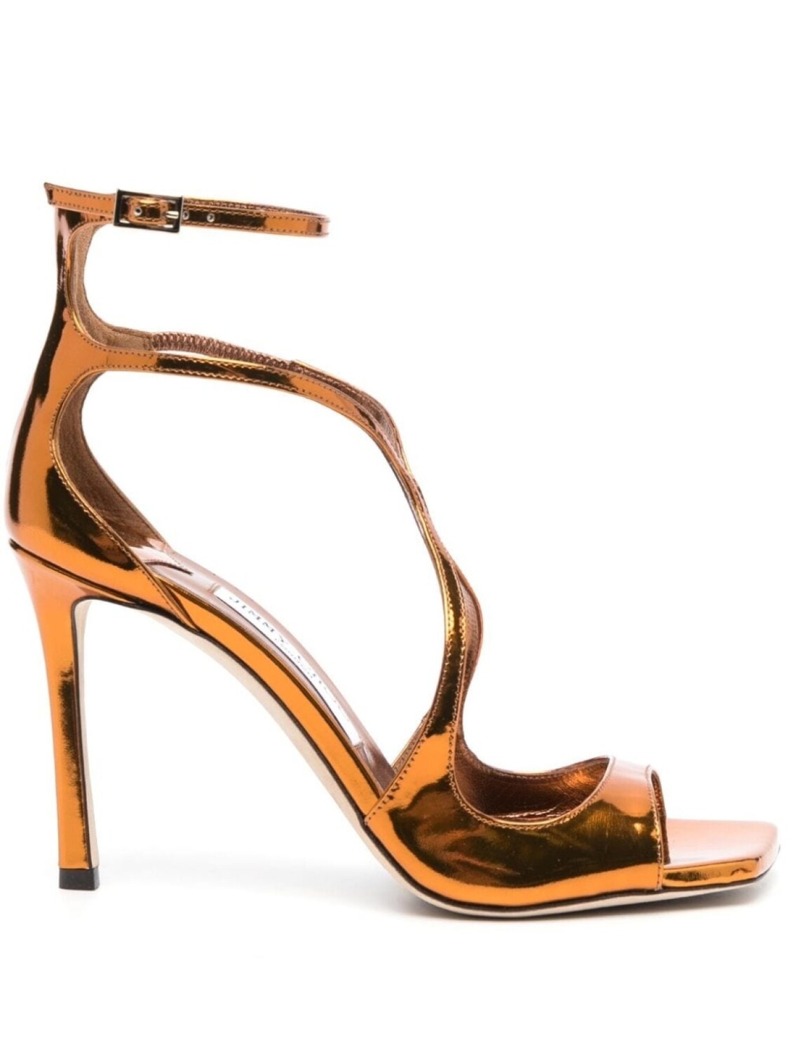 

Jimmy Choo босоножки Azia 95 с эффектом металлик, коричневый
