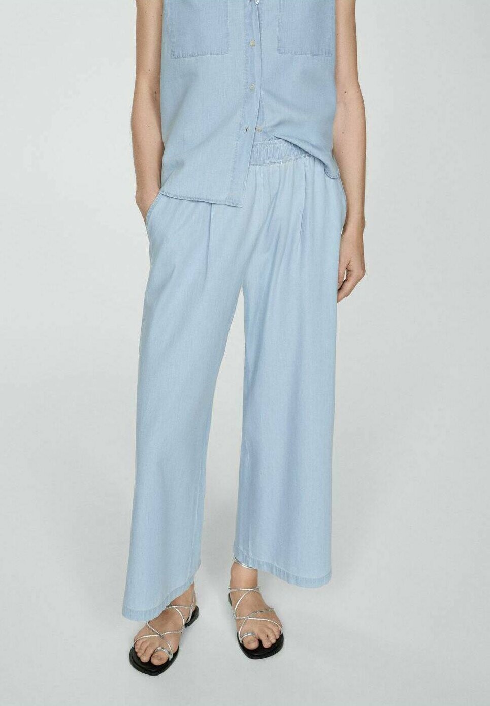 

Мешковатые джинсы TEN-H Mango, цвет Light Blue