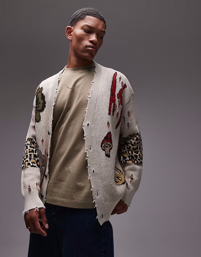 

Кардиган Allsaints jay унисекс в цвете экрю