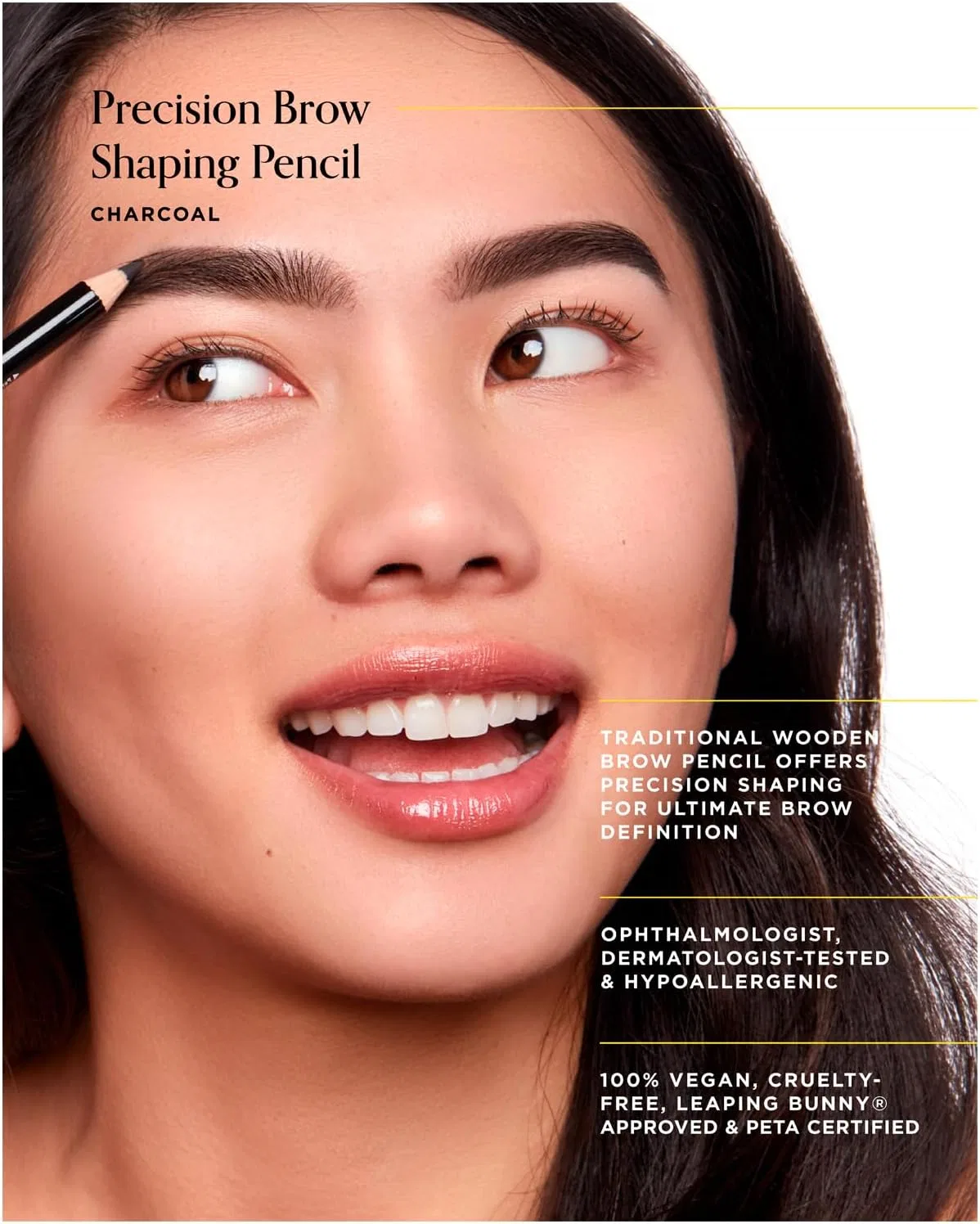 Карандаш для бровей Precision Brow Shaping Pencil Arches & Halos, двусторонний, цвет Charcoal, 2 мл Arches And Halos — фото 2