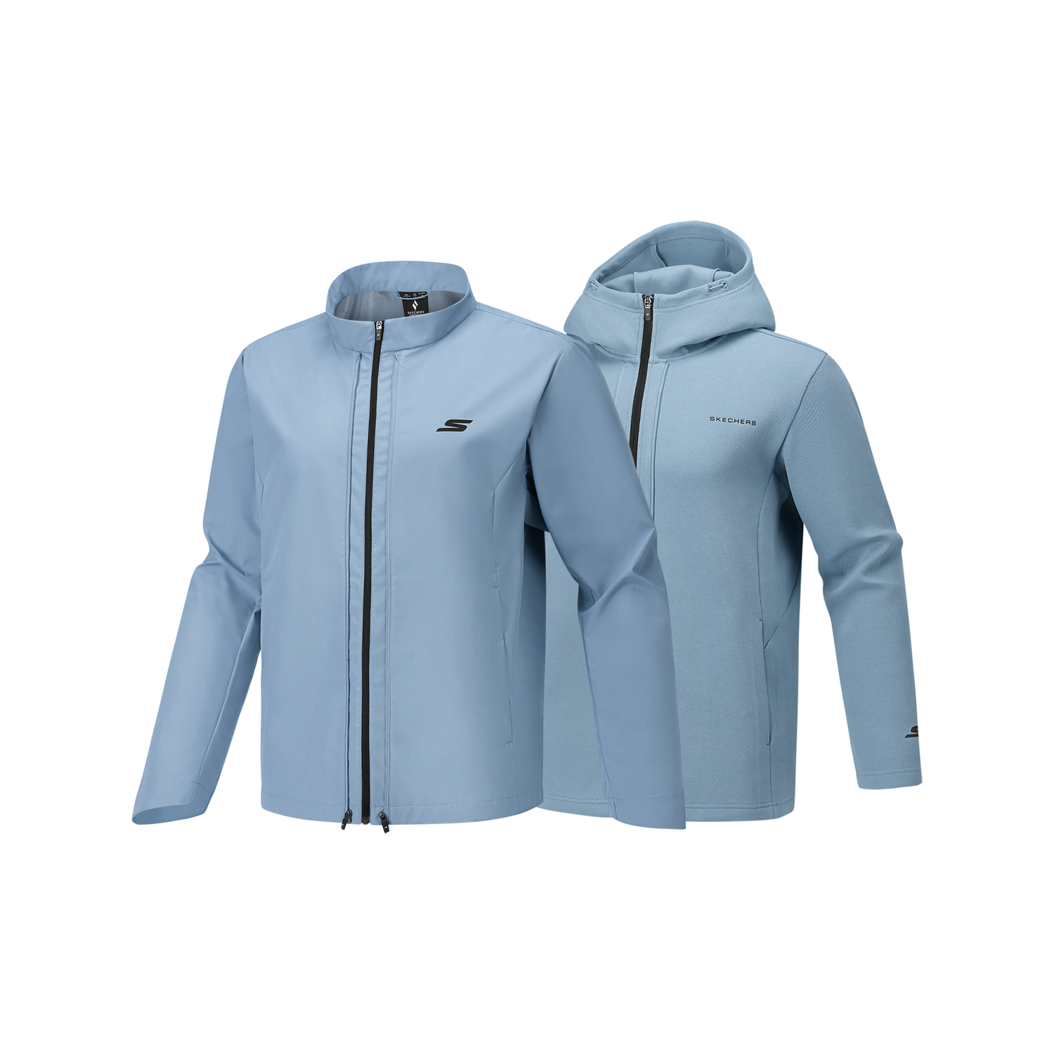 

Skechers Мужская куртка Wind Greeting Blue/03M3, съемный капюшон, средней плотности ткани, другие характеристики