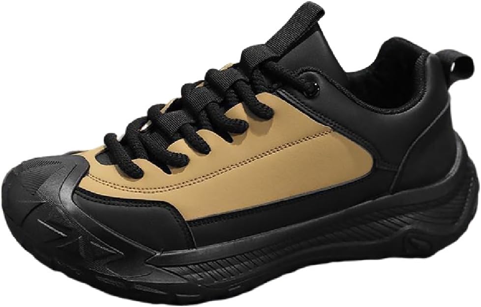 

Мужские дышащие кроссовки с сеткой для улицы и тренировок в спортзале и повседневной носки, с массивной подошвой и спортивным цветовым дизайном Lexamen, желтый