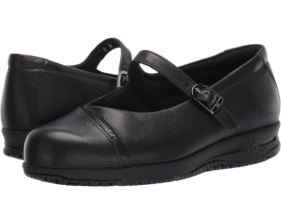 

Туфли на плоской подошве SAS Clare Non Slip Mary Jane, цвет Black/Black Web