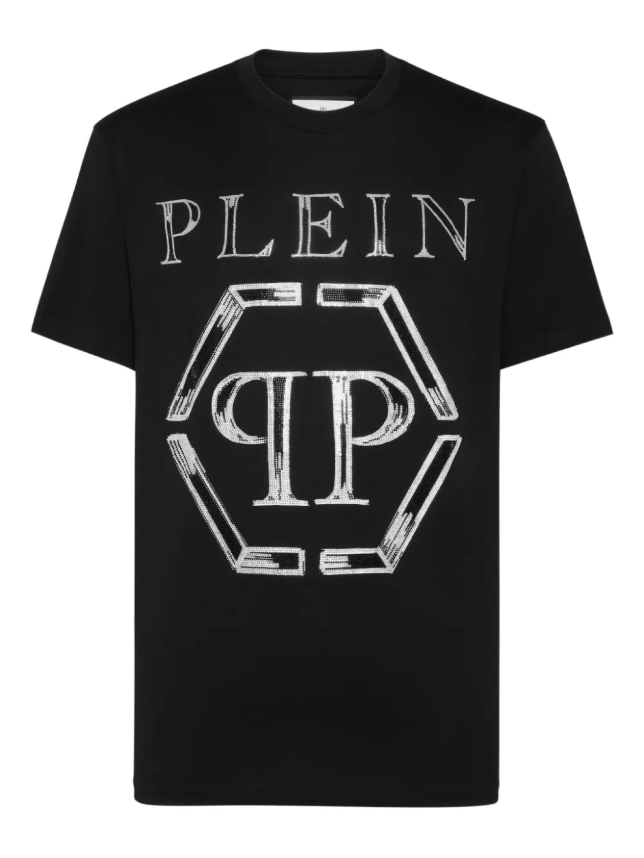 

Футболка со стразами и шестиугольниками Philipp Plein, черный