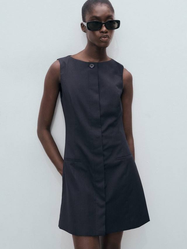 

Круз платье-мини без рукавов с круглым вырезом Mango