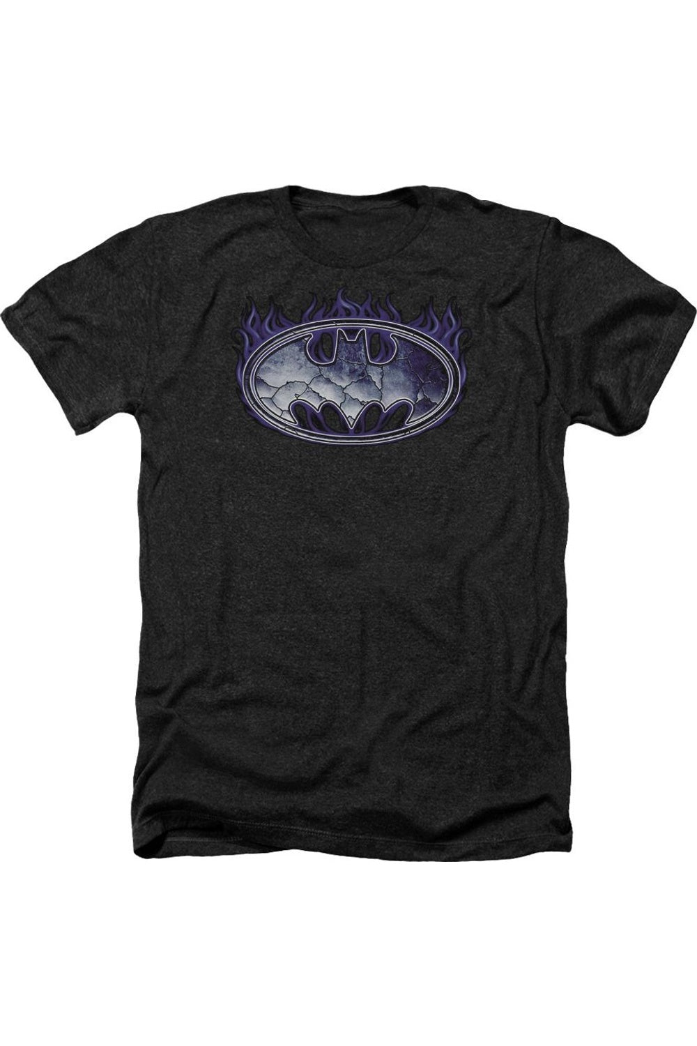 

Футболка/футболка Batman Cracked Shield для взрослых Heather Gildan, черный