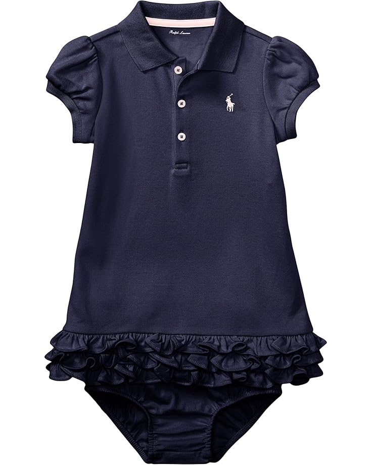 

Платье Polo Ralph Lauren Kids Ruffled Polo Dress & Bloomer, цвет Refined Navy