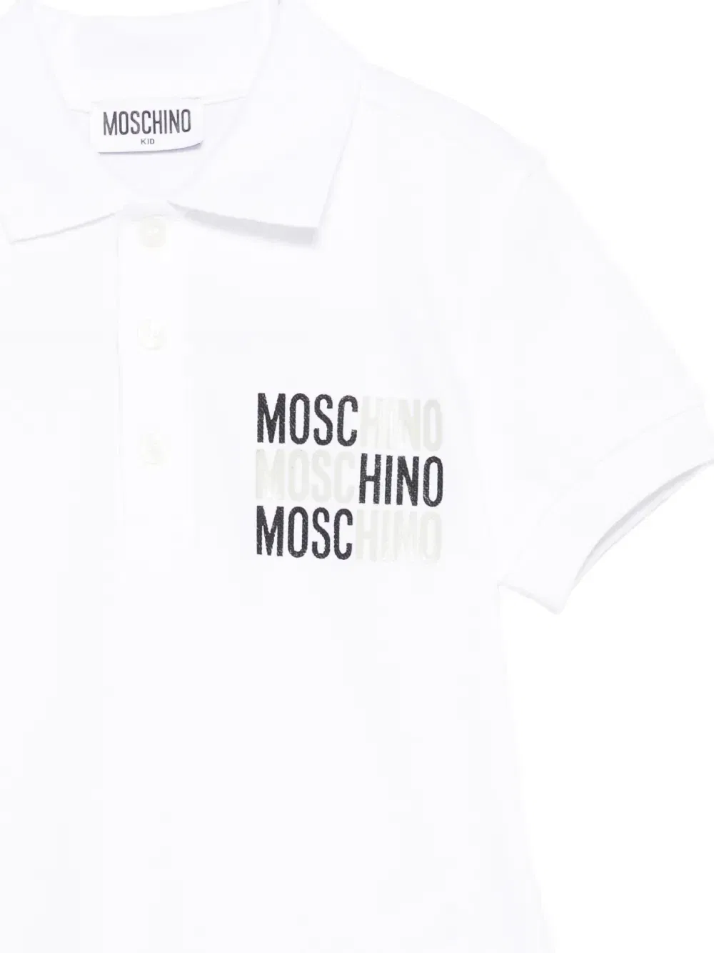 Поло с логотипом Moschino Kids, белый — фото 3