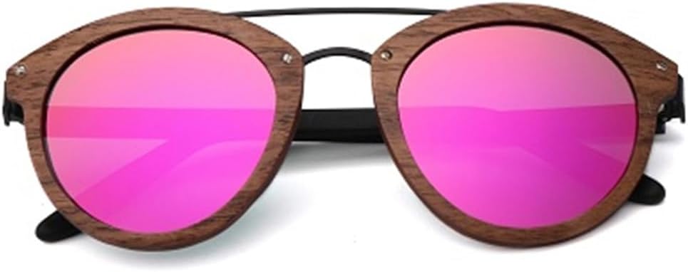 

Деревянные солнцезащитные очки с поляризацией для женщин и мужчин, защита от ультрафиолета UV400, дизайнерские, винтажные, модные, для женщин, для активного отдыха UJNHGQ, Pink