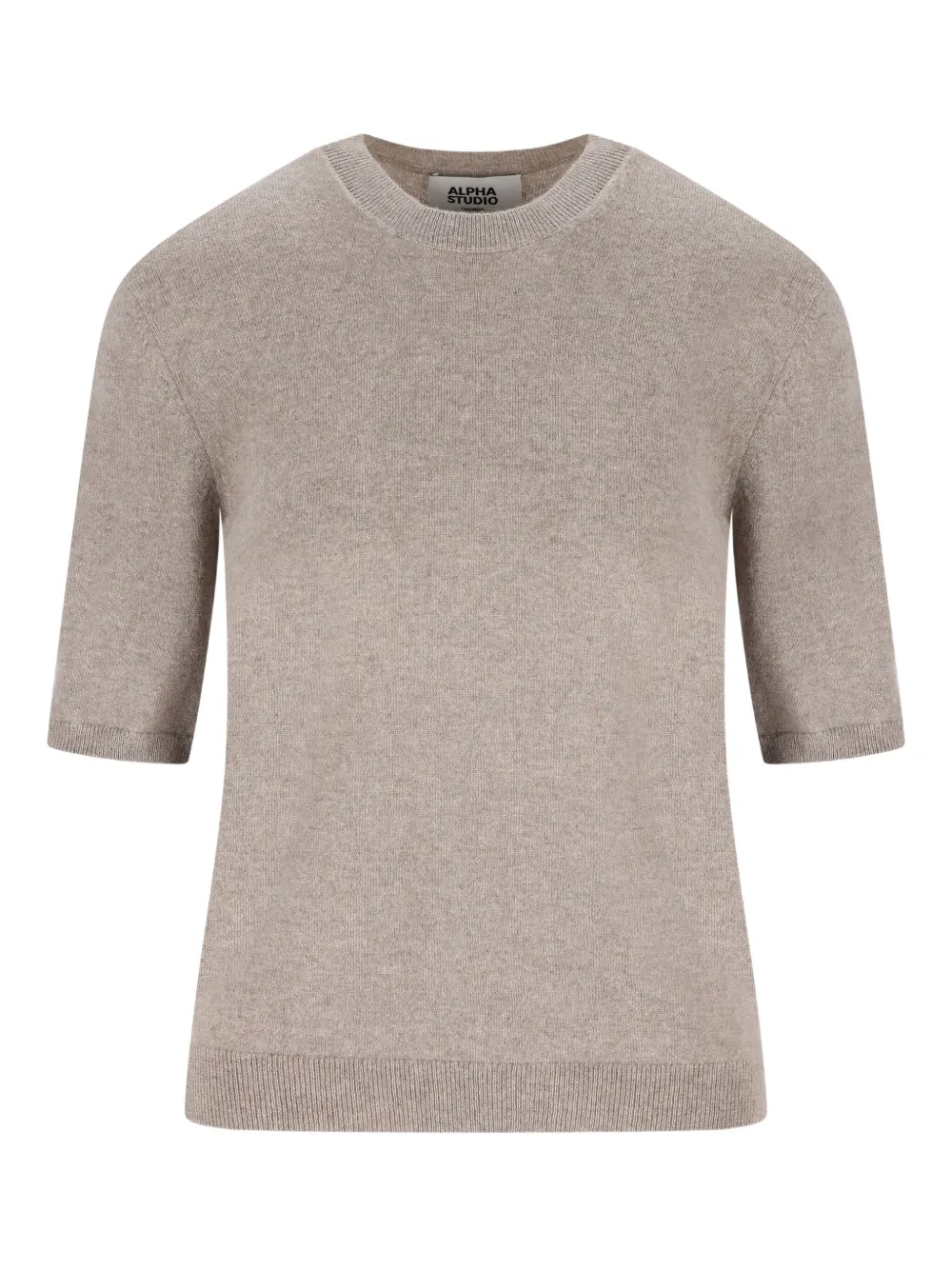 

Кашемировый топ с короткими рукавами ALPHA STUDIO, нейтральный