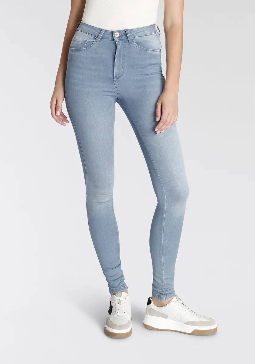 

Джинсы ONLY с высокой талией "ONLROYA HW SKINNY BJ13964", дизайн с 5 карманами, голубой