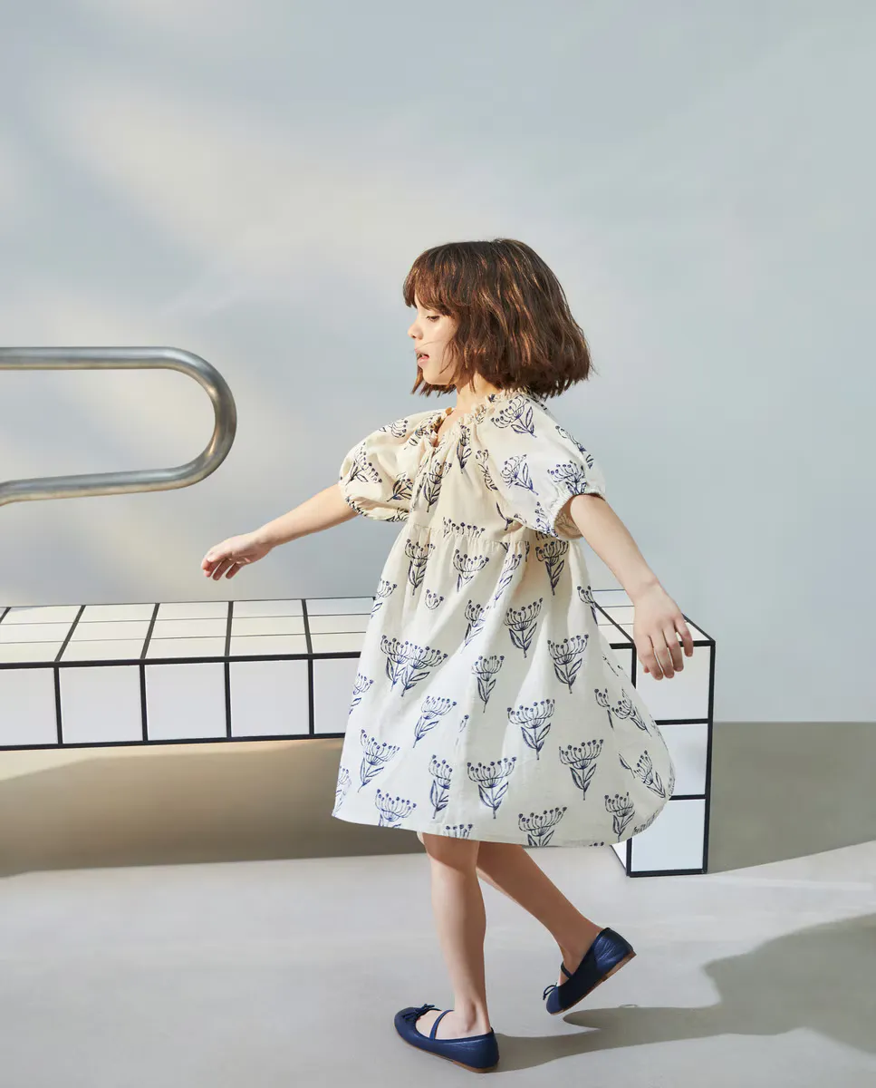 

Платье для девочки с короткими рукавами Kids El Corte Inglés, белый