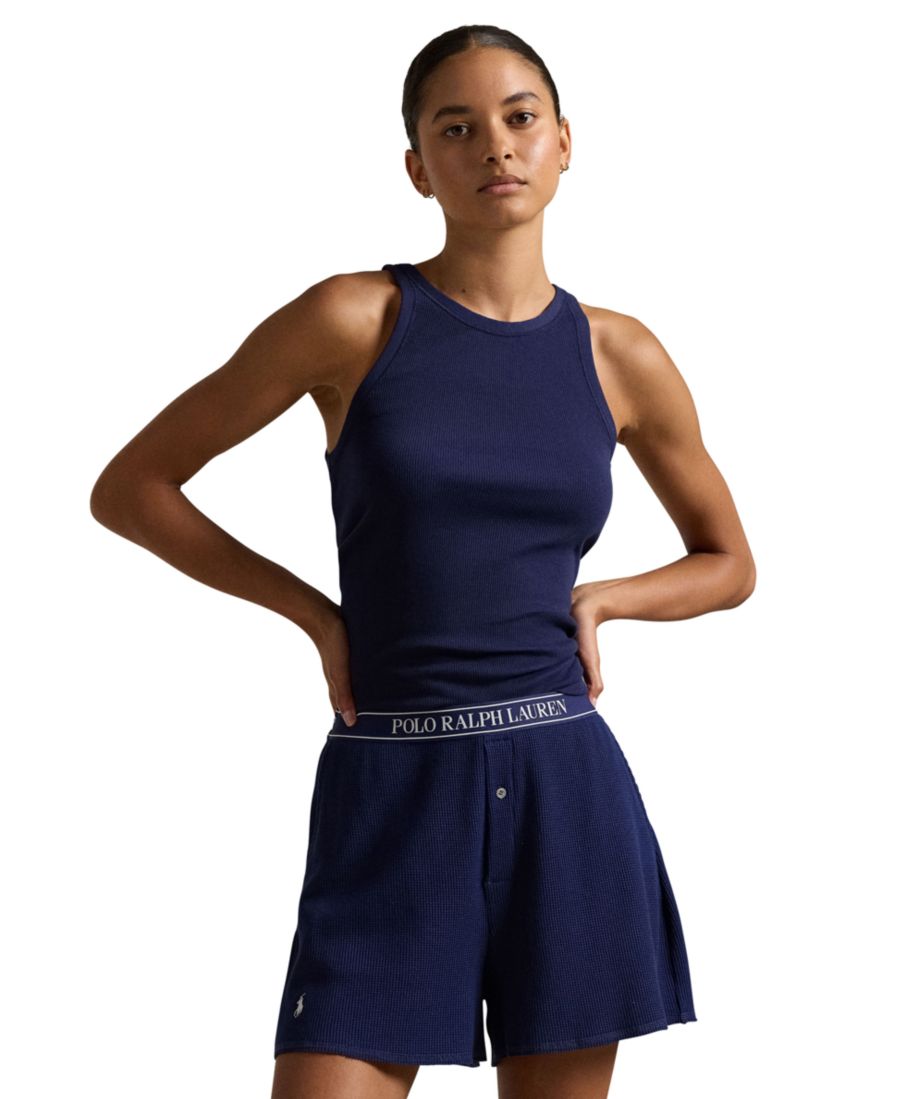 

Женские боксерские шорты с вафельной текстурой Polo Ralph Lauren, Blue