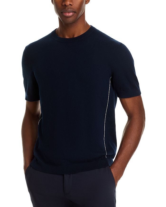 

Хлопковый кашемировый свитер с коротким рукавом - эксклюзив The Men's Store at Bloomingdale's, синий