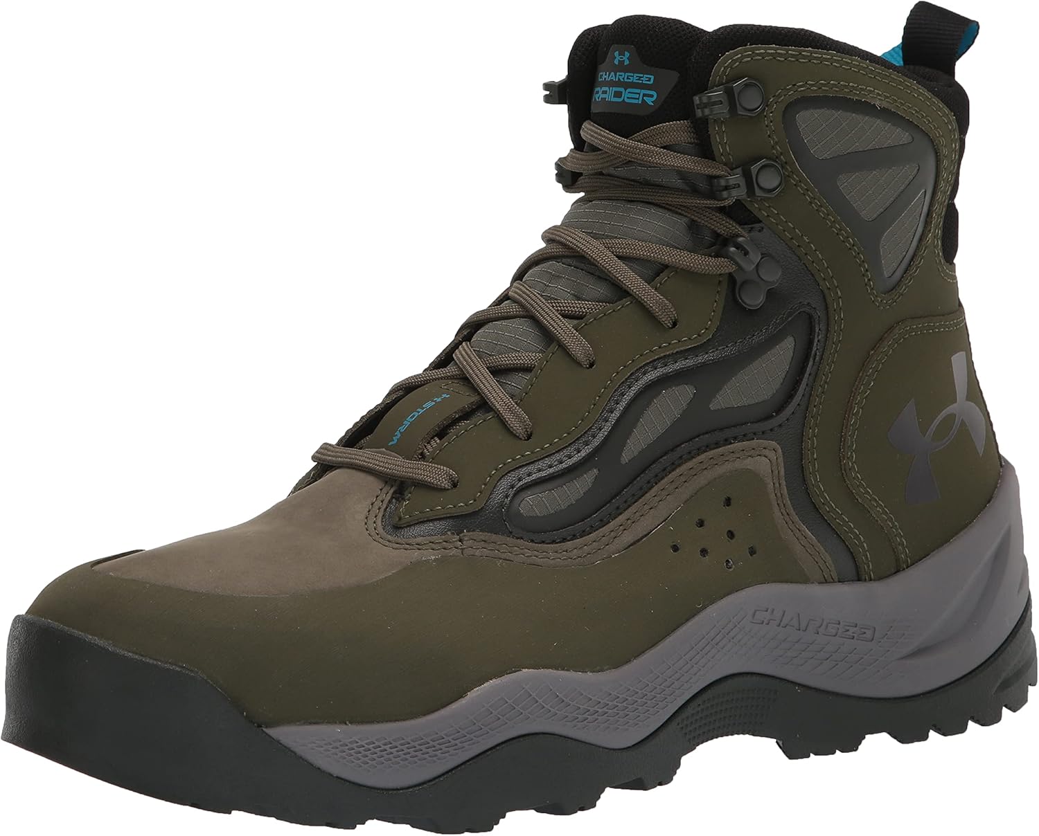 

Under Armour Men's Charged Raider Mid Hiking Boot, Marine Od Green (300)/Baroque Green