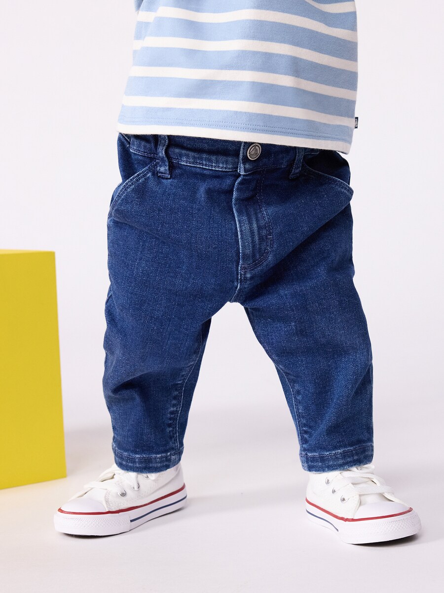 Зауженные джинсы PETIT BATEAU, синий деним — фото 2